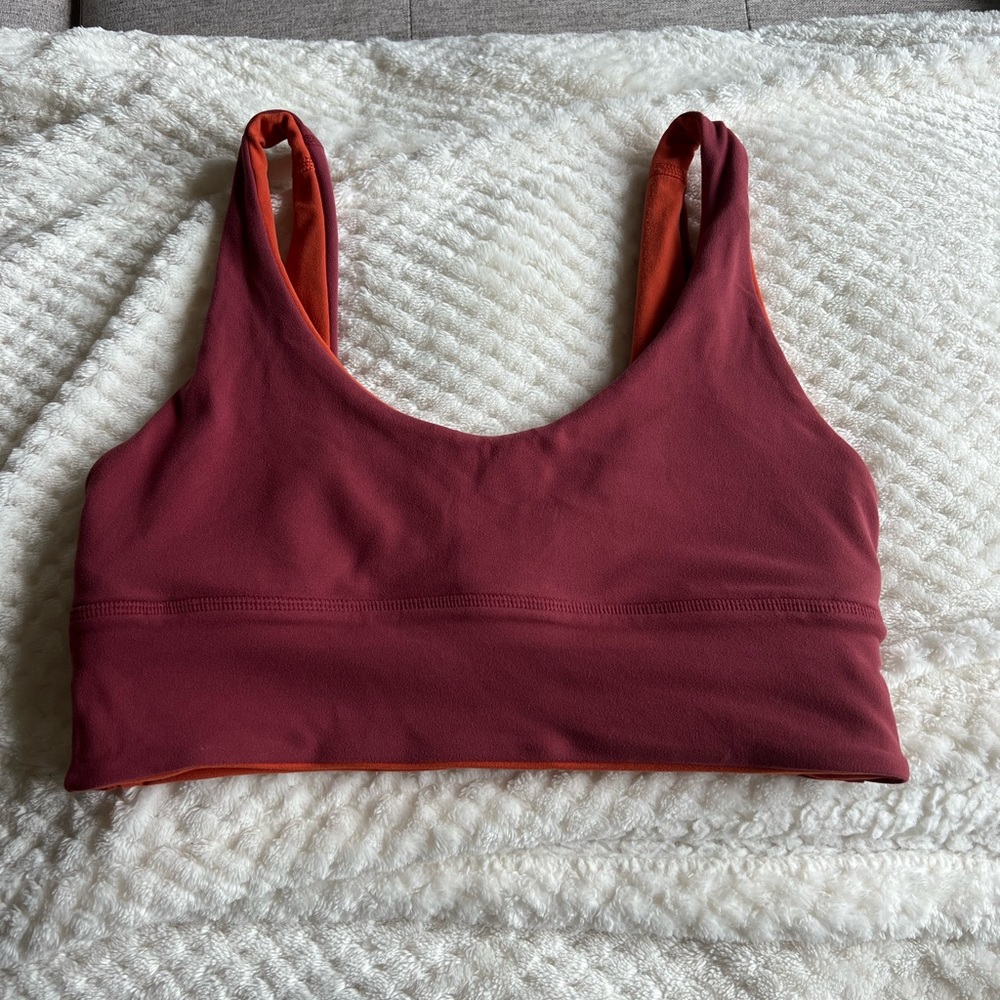 Lululemon Align Bra - Mulled Wine/Canyon Orange - Size 8
